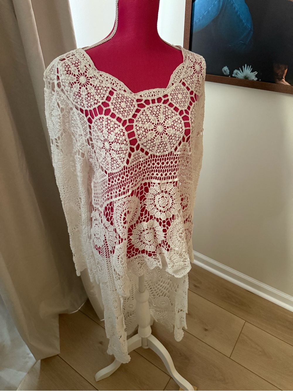 Crochet Lace White Women’s Top